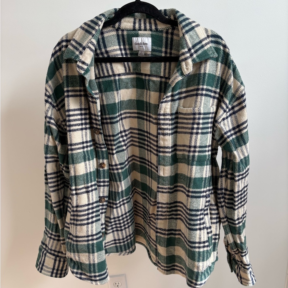 Plaid Button-Up Shirt